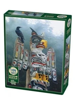 Cobble Hill Totem Pole In The Mist - 1000 Piece Puzzle