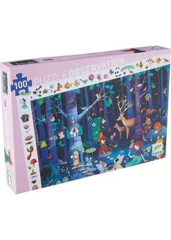 Djeco Observation Puzzle - Enchanted Forest - 100 Piece Puzzle