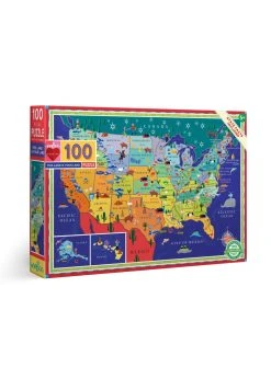 Eeboo This Land Is Your Land - 100 Piece Puzzle