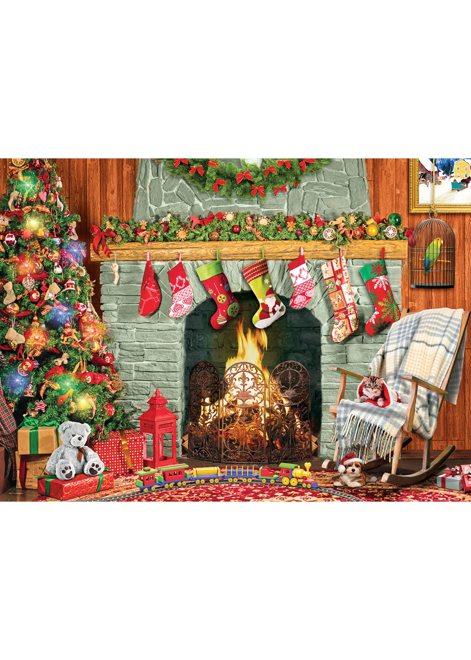 Eurographics Christmas By The Fireplace - 500 Piece Puzzle - Image 2