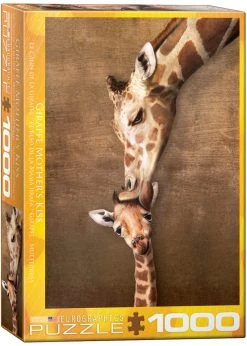 Eurographics Giraffe Mother's Kiss - 1000 Piece Puzzle