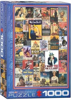 Eurographics World War I & II Vintage Posters - 1000 Piece Puzzle