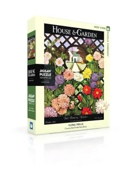 New York Puzzle Co Floral Trellis - 1000 Piece Puzzle