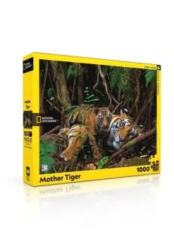 New York Puzzle Co Mother Tiger And Cub - 1000 Piece Puzzle
