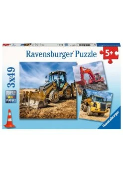 Ravensburger Diggers At Work! - 49 Piece Puzzle (3 Pack)