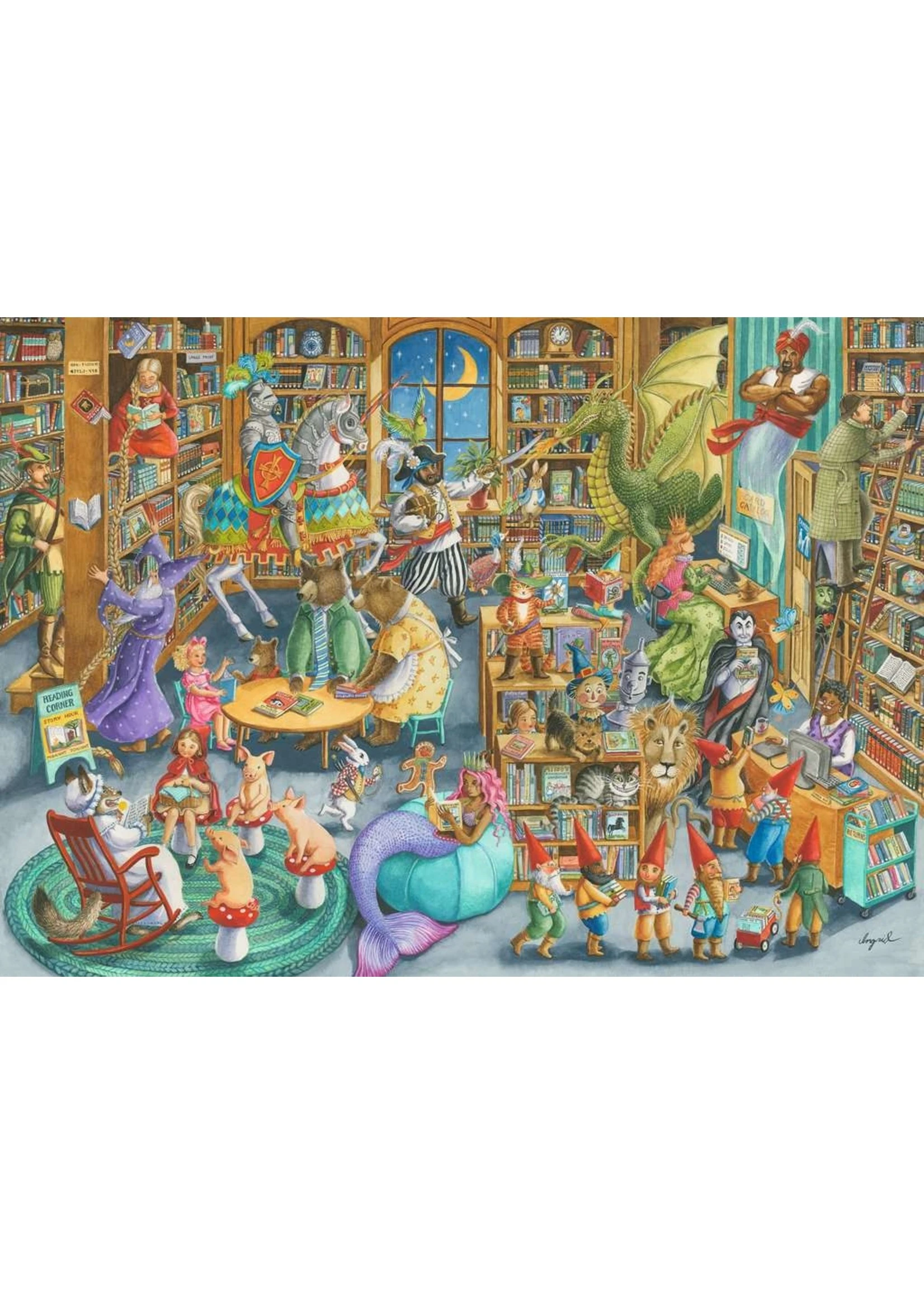Ravensburger Midnight At The Library - 1000 Piece Puzzle - Image 2